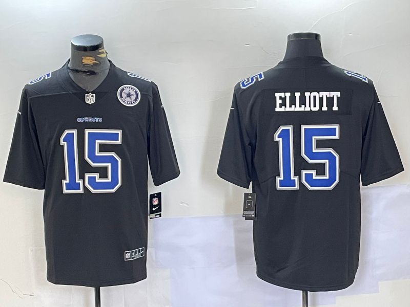 Men Dallas Cowboys #15 Elliott Black 2024 Nike Vapor Limited NFL Jersey style 1->indianapolis colts->NFL Jersey